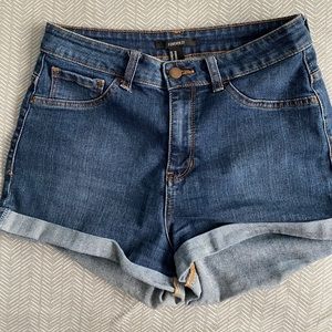 Dark blue high waisted shorts
